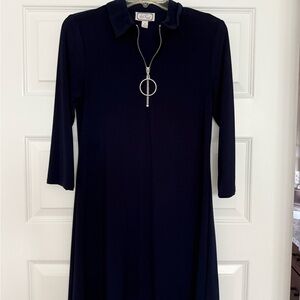 Elegant Navy Blue Dress